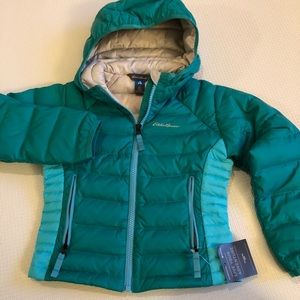 NWT Eddie Bauer girl XXS 3-4 Down Downlight jacket